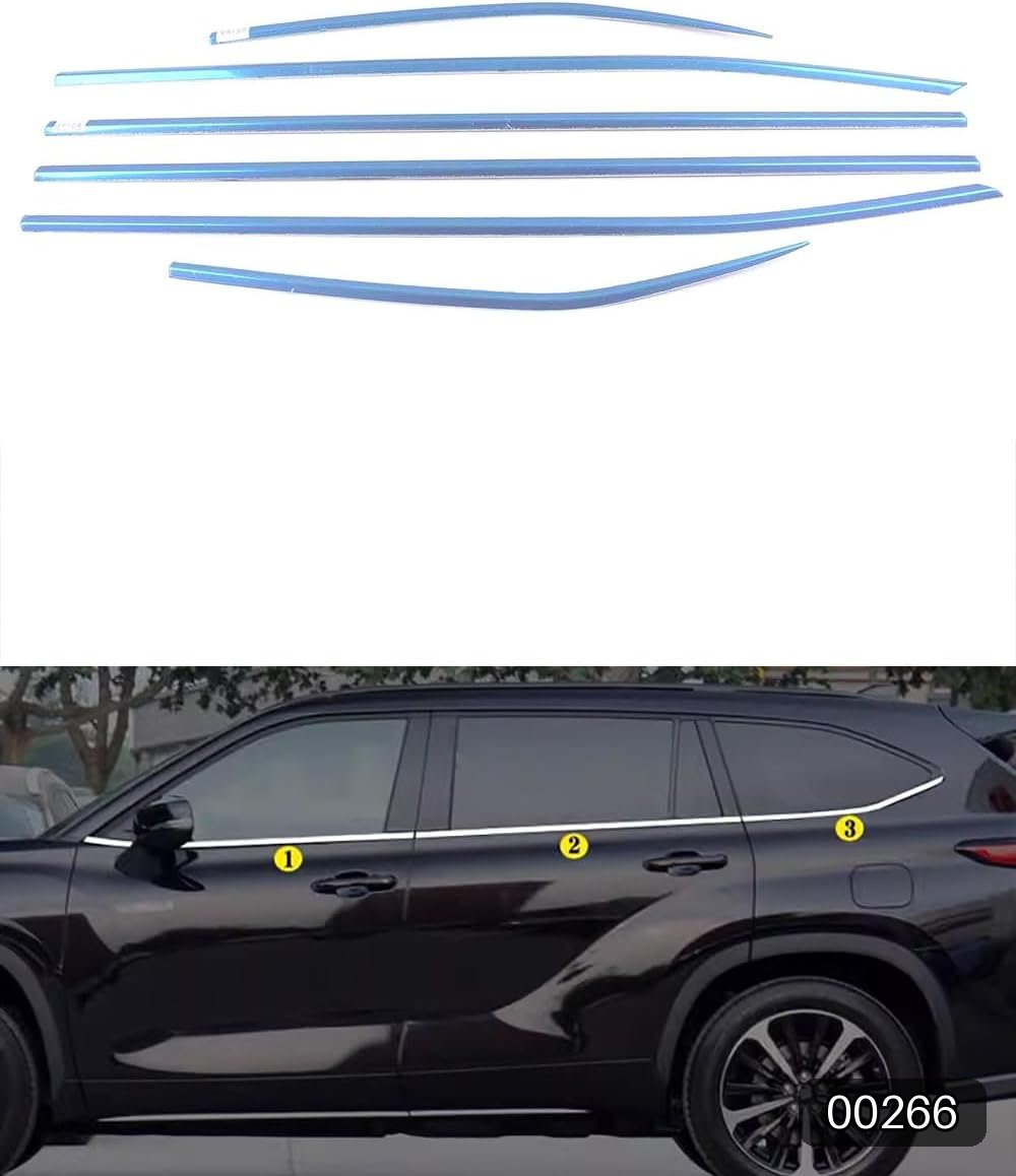 Car Accessories Fit for Toyota Highlander Stainless Steel 2020 2021 2022 #R019