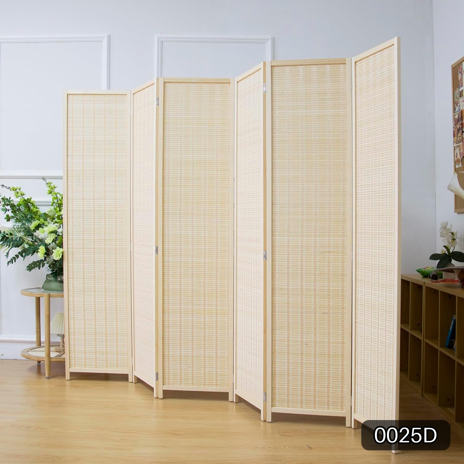 6 Panel Bamboo Room Divider Screen,5.6 FT Tall Bamboo Divider Folding... #R070