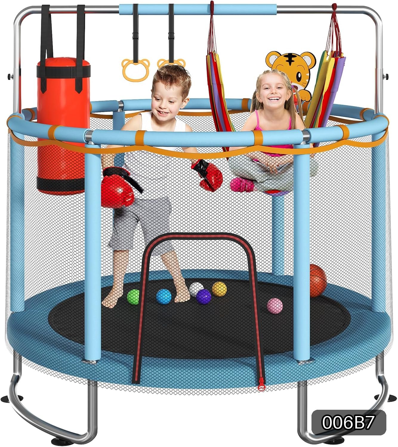 60-Inch Kids Trampoline with Safety Net and Padded Frame #R026