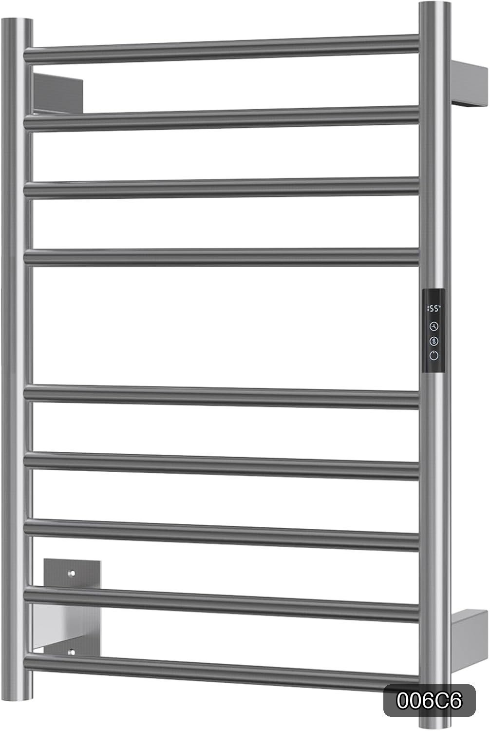 Wall-Mounted Heated Towel Rack in Brushed Stainless Steel #R035
